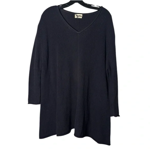 Show Me Your Mumu Mellow Overtop Sweater Charcoal Gray Oversized Small Black - Picture 2 of 4